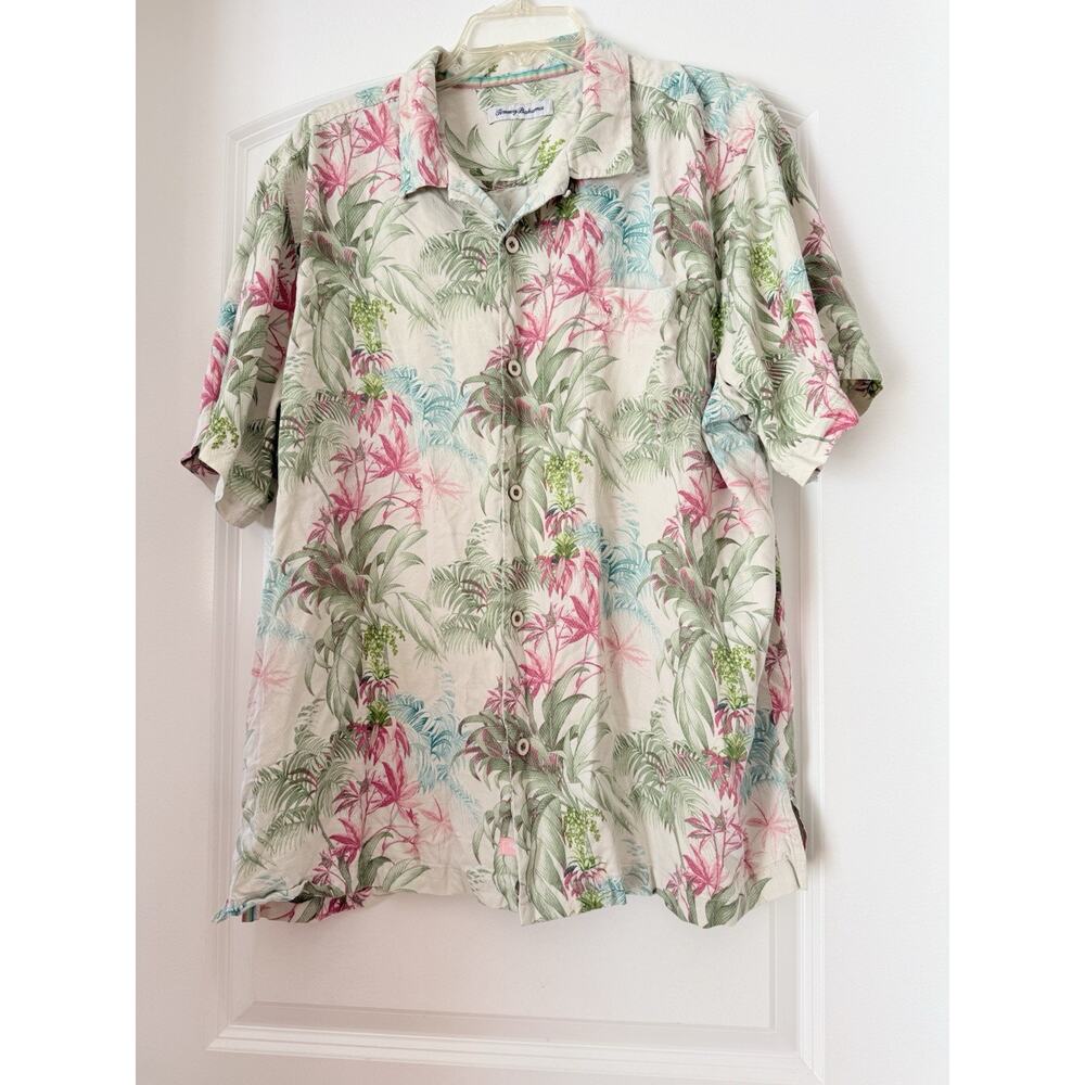 Tommy Bahama 100% Silk Men's Hawaiian Shirt Mens size XL